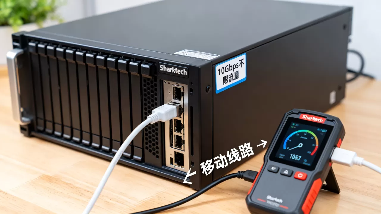 Sharktech 10Gbps不限流量服务器怎么样,移动线路速度快吗 Sharktech 10Gbps不限流量服务器怎么样,移动线路速度快吗