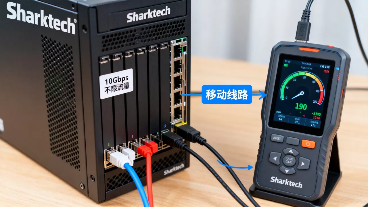 Sharktech 10Gbps不限流量服务器怎么样,移动线路速度快吗 Sharktech 10Gbps不限流量服务器怎么样,移动线路速度快吗