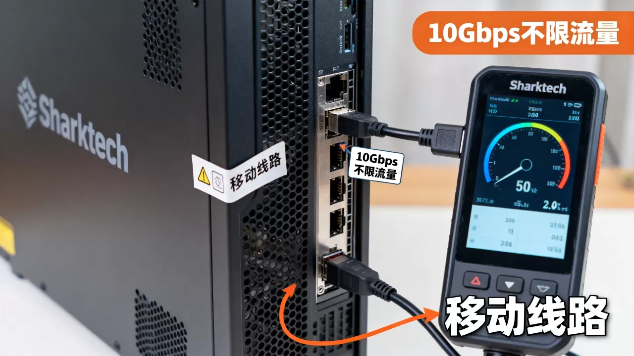 Sharktech 10Gbps不限流量服务器怎么样,移动线路速度快吗 Sharktech 10Gbps不限流量服务器怎么样,移动线路速度快吗