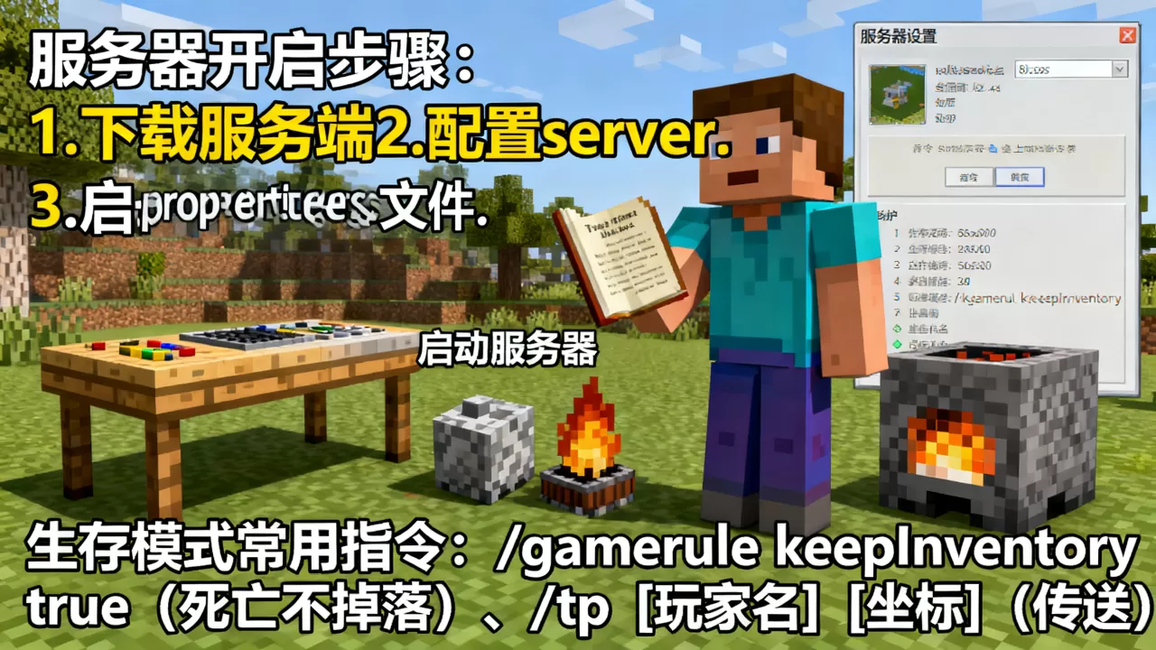 我的世界2b2b服务器怎么开,生存模式指令有哪些? 我的世界2b2b服务器怎么开,生存模式指令有哪些?