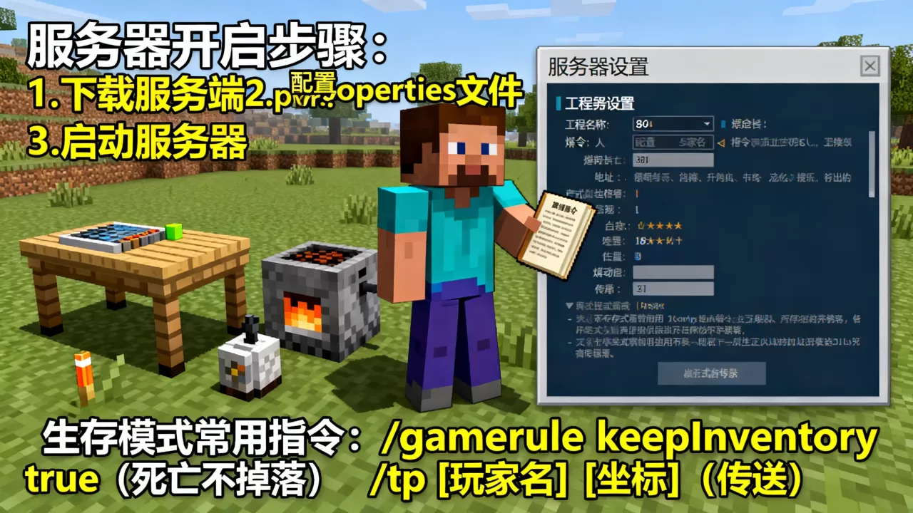 我的世界2b2b服务器怎么开,生存模式指令有哪些? 我的世界2b2b服务器怎么开,生存模式指令有哪些?