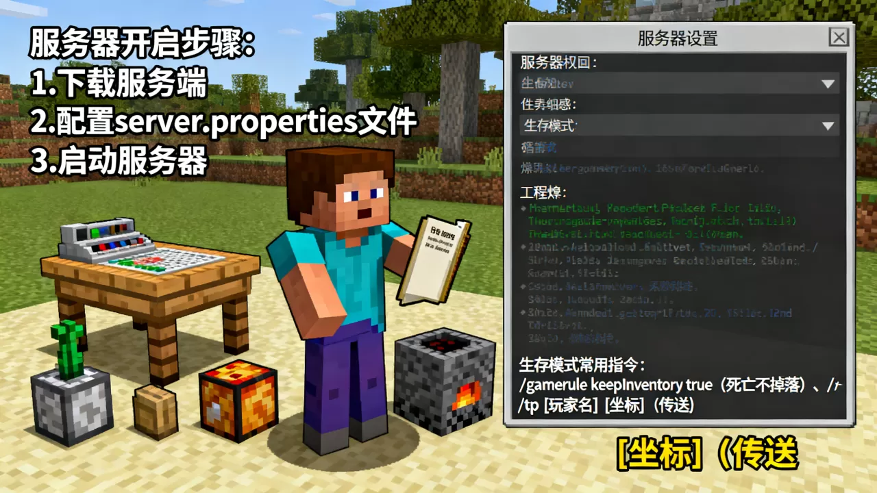 我的世界2b2b服务器怎么开,生存模式指令有哪些? 我的世界2b2b服务器怎么开,生存模式指令有哪些?