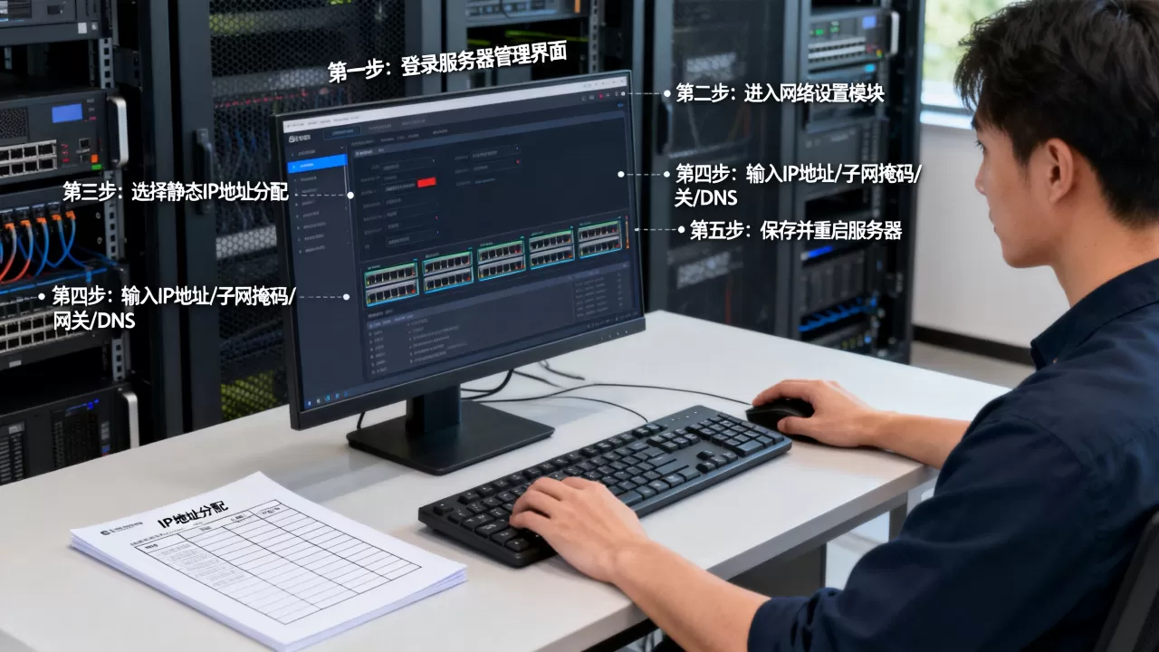 怎么给服务器分配一个ip地址,具体操作步骤是什么? 怎么给服务器分配一个ip地址,具体操作步骤是什么?
