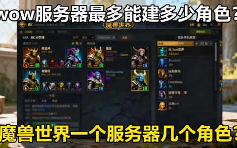 wow服务器最多能建多少角色？，魔兽世界一个服务器几个角色？