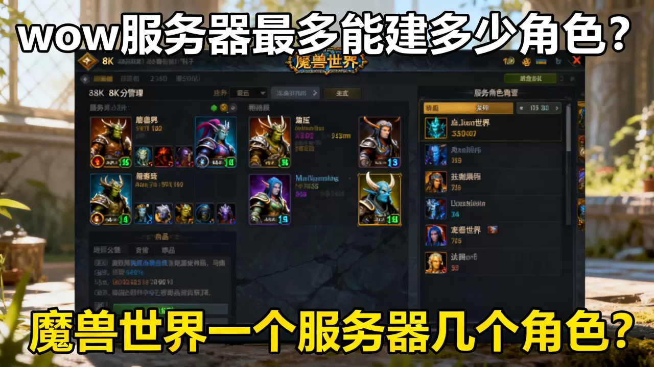 wow服务器最多能建多少角色?,魔兽世界一个服务器几个角色? wow服务器最多能建多少角色?,魔兽世界一个服务器几个角色?