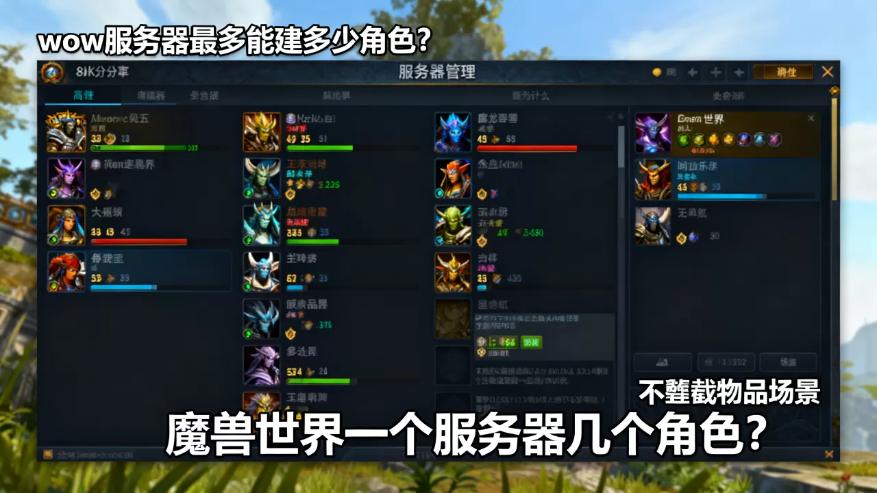 wow服务器最多能建多少角色?,魔兽世界一个服务器几个角色? wow服务器最多能建多少角色?,魔兽世界一个服务器几个角色?