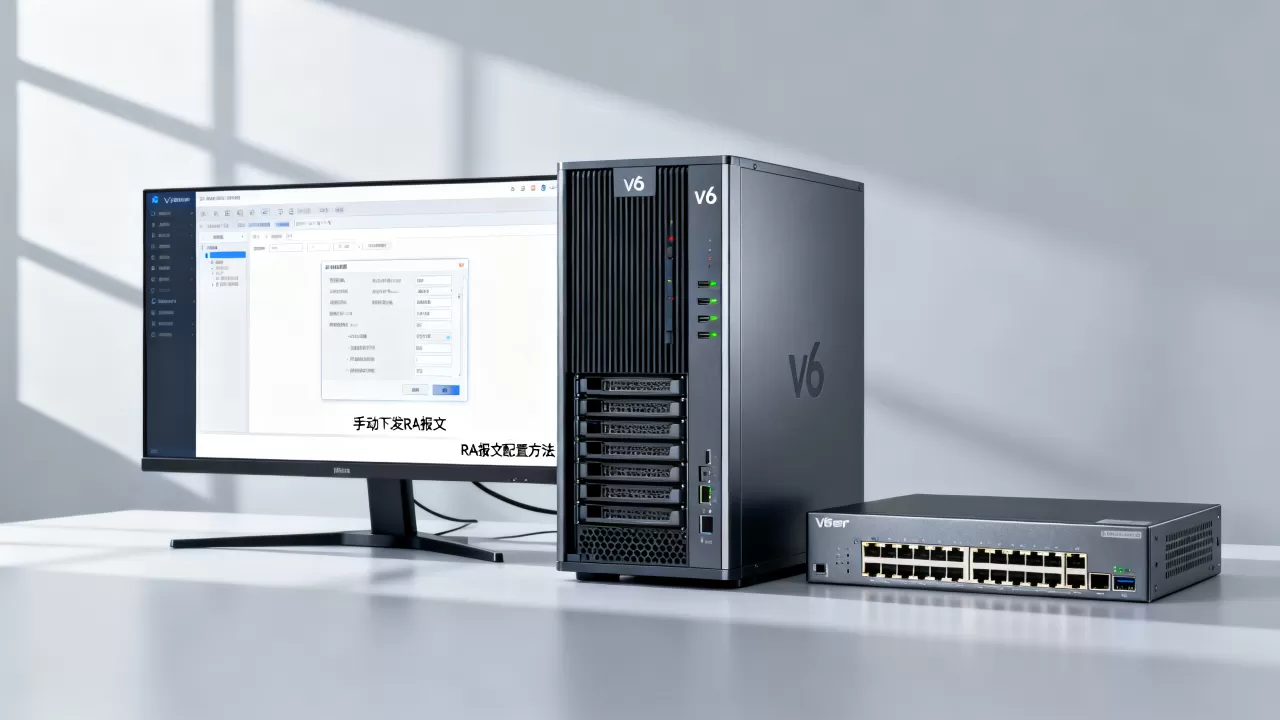 如何让v6服务器手动下发RA报文?,v6服务器RA报文配置方法? 如何让v6服务器手动下发RA报文?,v6服务器RA报文配置方法?
