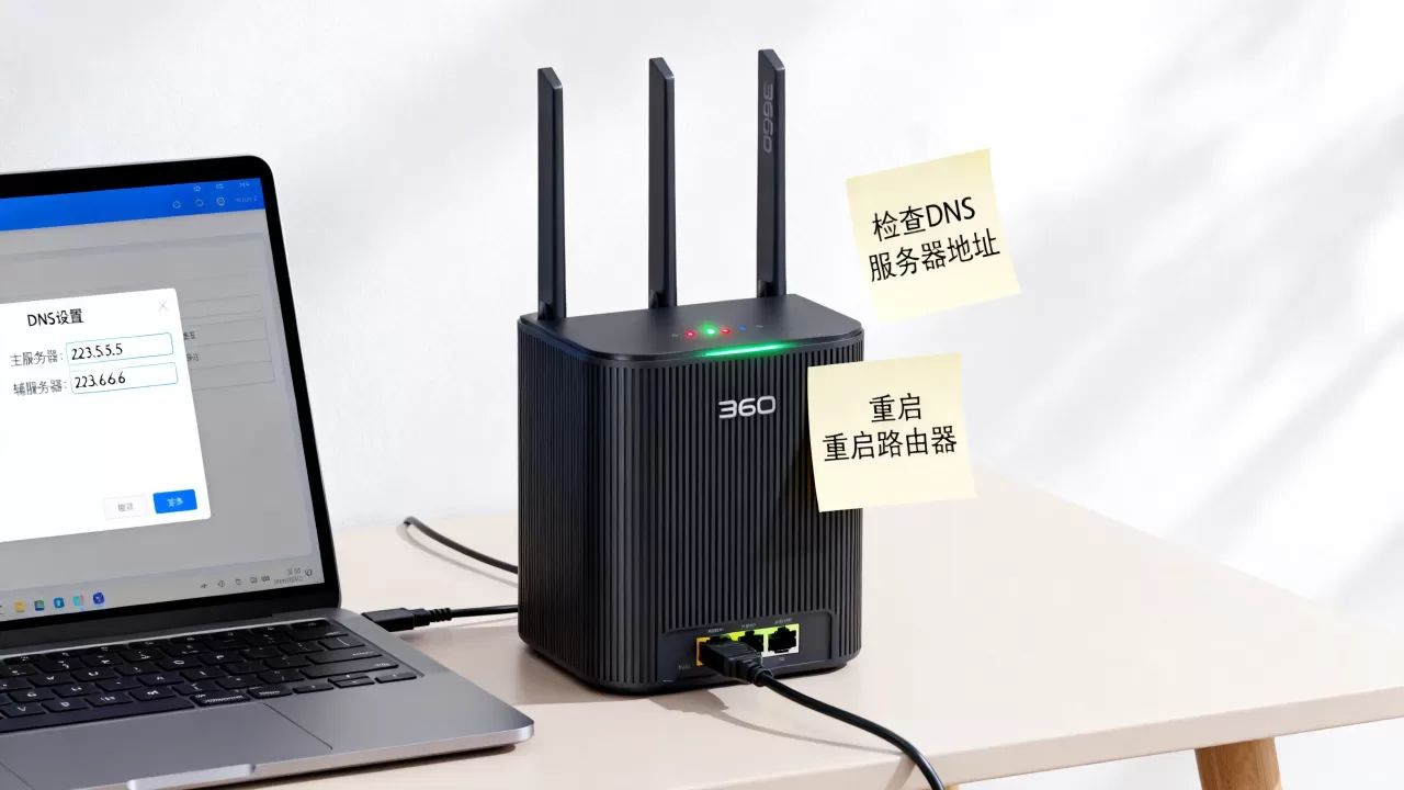 360路由器DNS辅服务器异常咋办,DNS异常怎么修复? 360路由器DNS辅服务器异常咋办,DNS异常怎么修复?