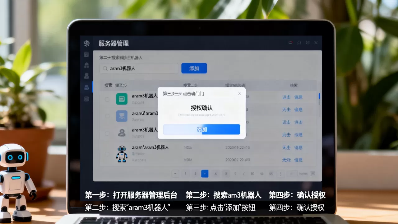 怎么把aram3机器人添加到服务器?,具体操作步骤是什么? 怎么把aram3机器人添加到服务器?,具体操作步骤是什么?