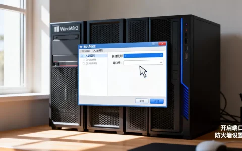 win8r2服务器怎么开启端口，防火墙入站规则在哪里设置？