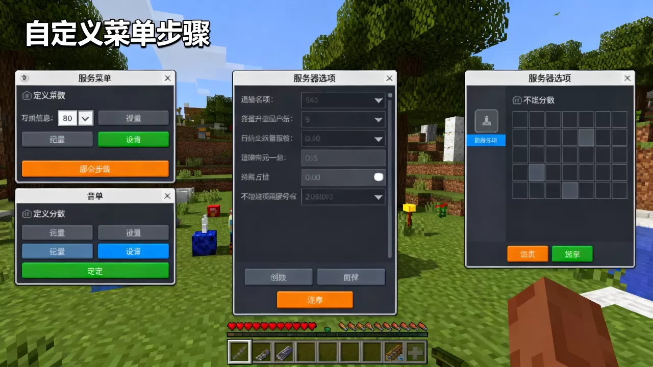 MC服务器菜单选择怎么做,如何自定义菜单界面? MC服务器菜单选择怎么做,如何自定义菜单界面?