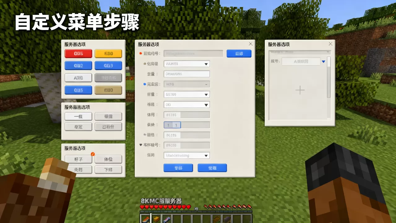 MC服务器菜单选择怎么做,如何自定义菜单界面? MC服务器菜单选择怎么做,如何自定义菜单界面?
