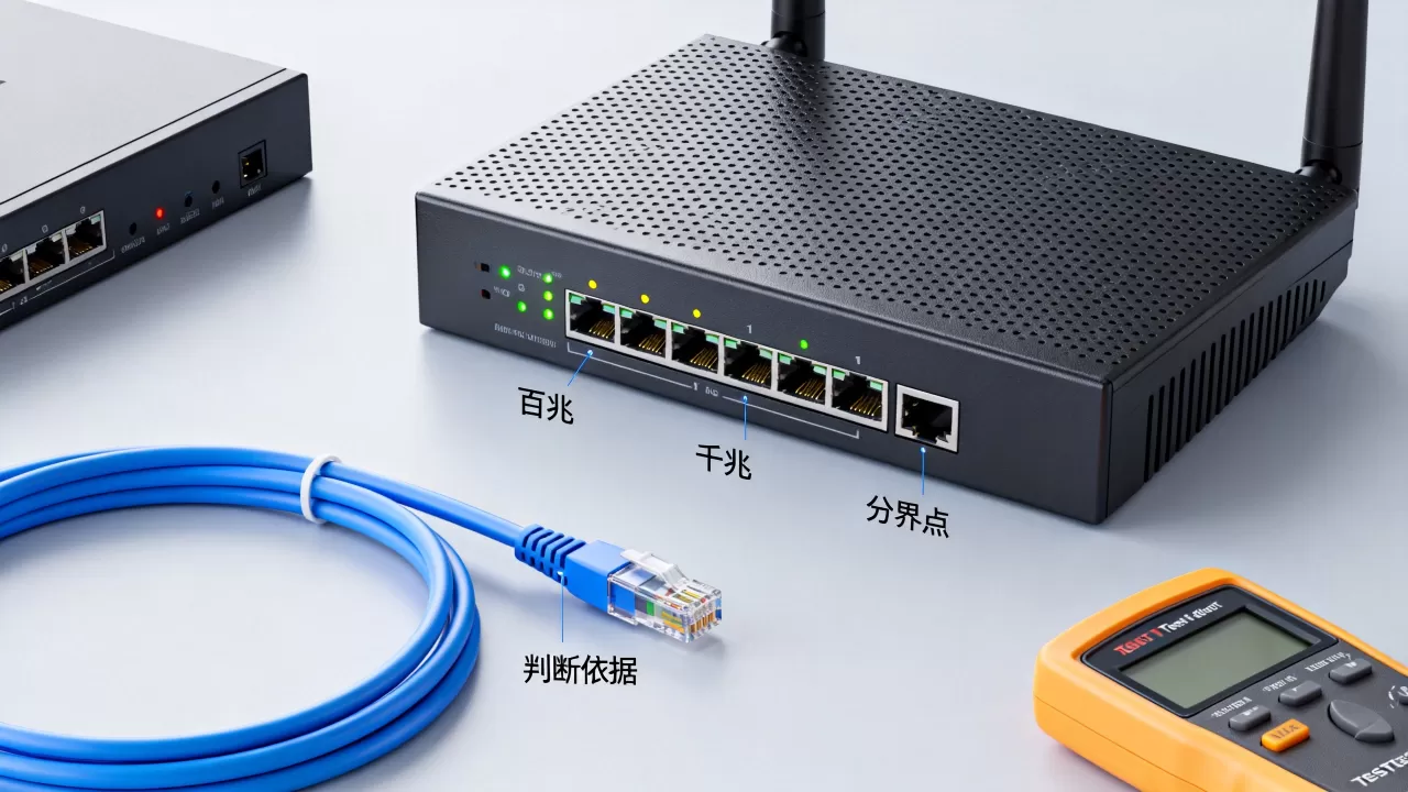 如何准确判断百兆与千兆的分界点,判断依据是什么? 如何准确判断百兆与千兆的分界点,判断依据是什么?