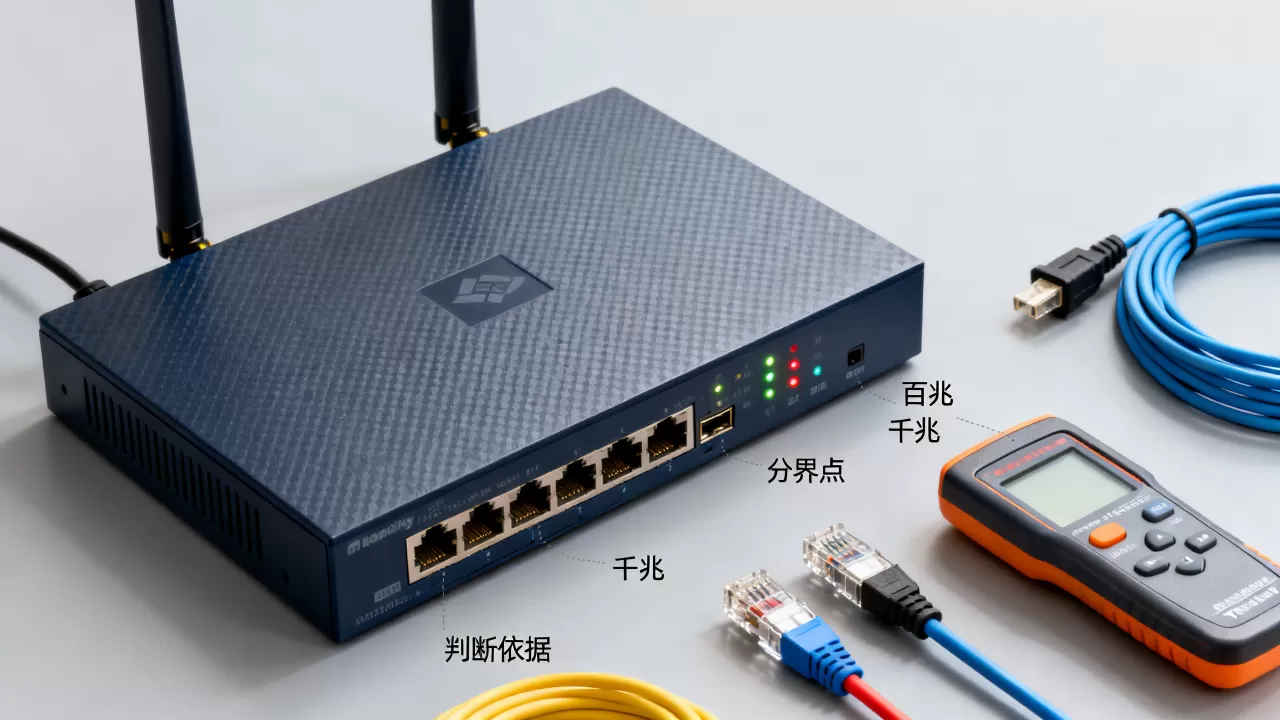 如何准确判断百兆与千兆的分界点,判断依据是什么? 如何准确判断百兆与千兆的分界点,判断依据是什么?