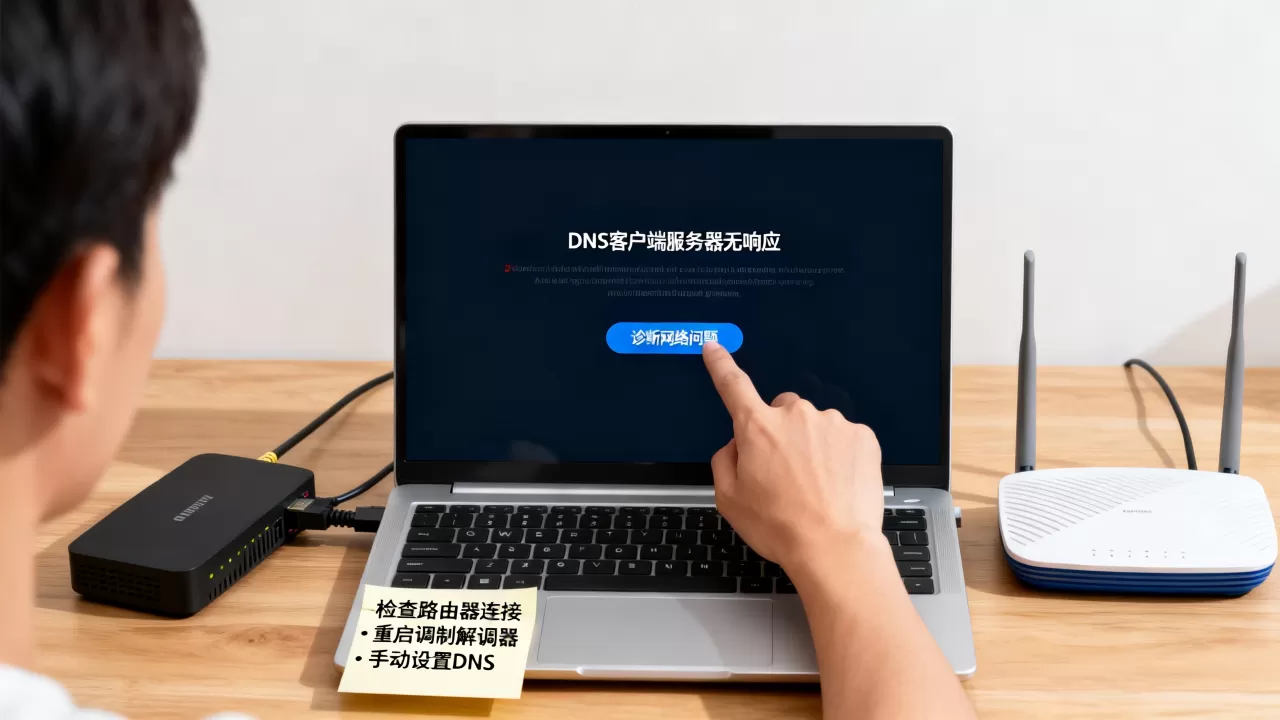 DNS客户端服务器无响应是怎么回事,电脑无法上网怎么解决? DNS客户端服务器无响应是怎么回事,电脑无法上网怎么解决?