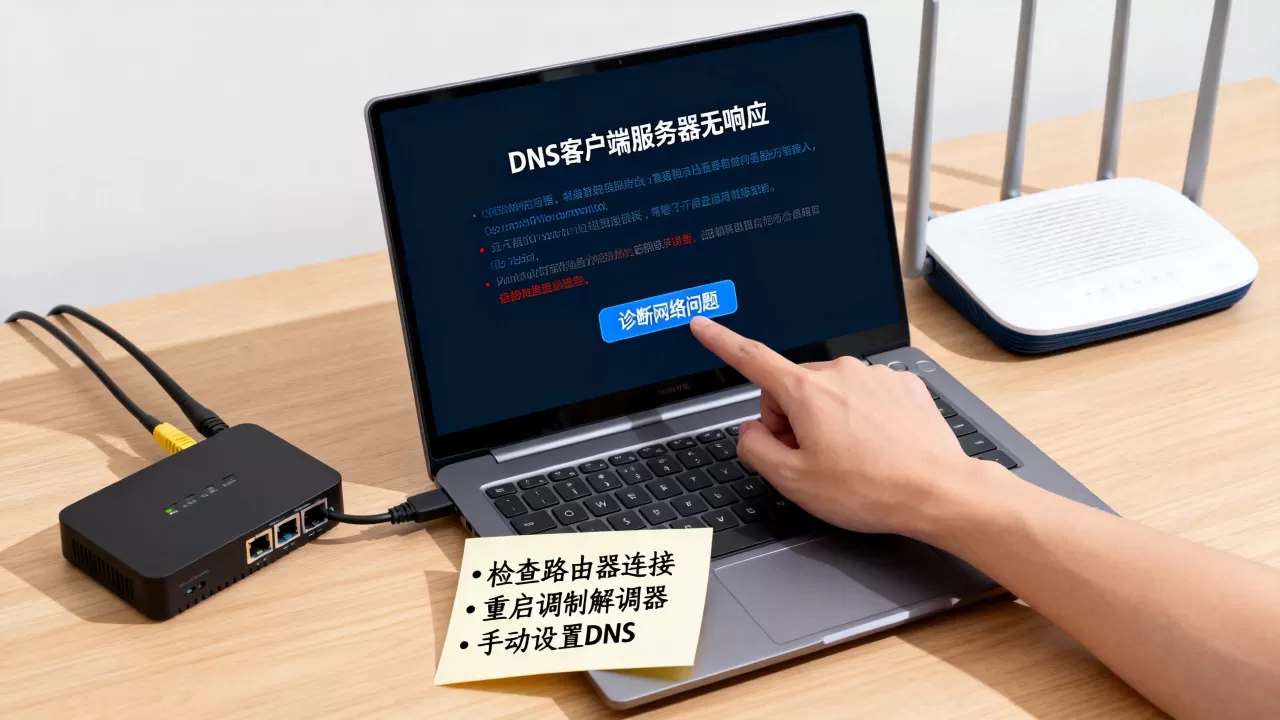 DNS客户端服务器无响应是怎么回事,电脑无法上网怎么解决? DNS客户端服务器无响应是怎么回事,电脑无法上网怎么解决?