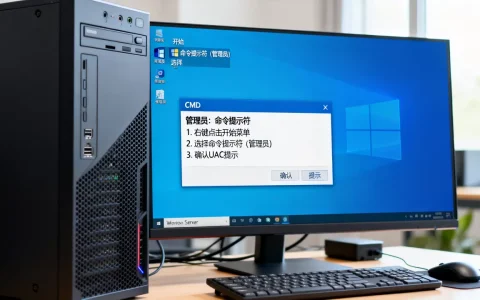 服务器中怎么用管理员身份打开CMD，操作步骤有哪些