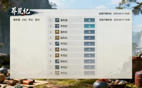 莽荒纪有哪些服务器可以选择,哪个新服开服时间好