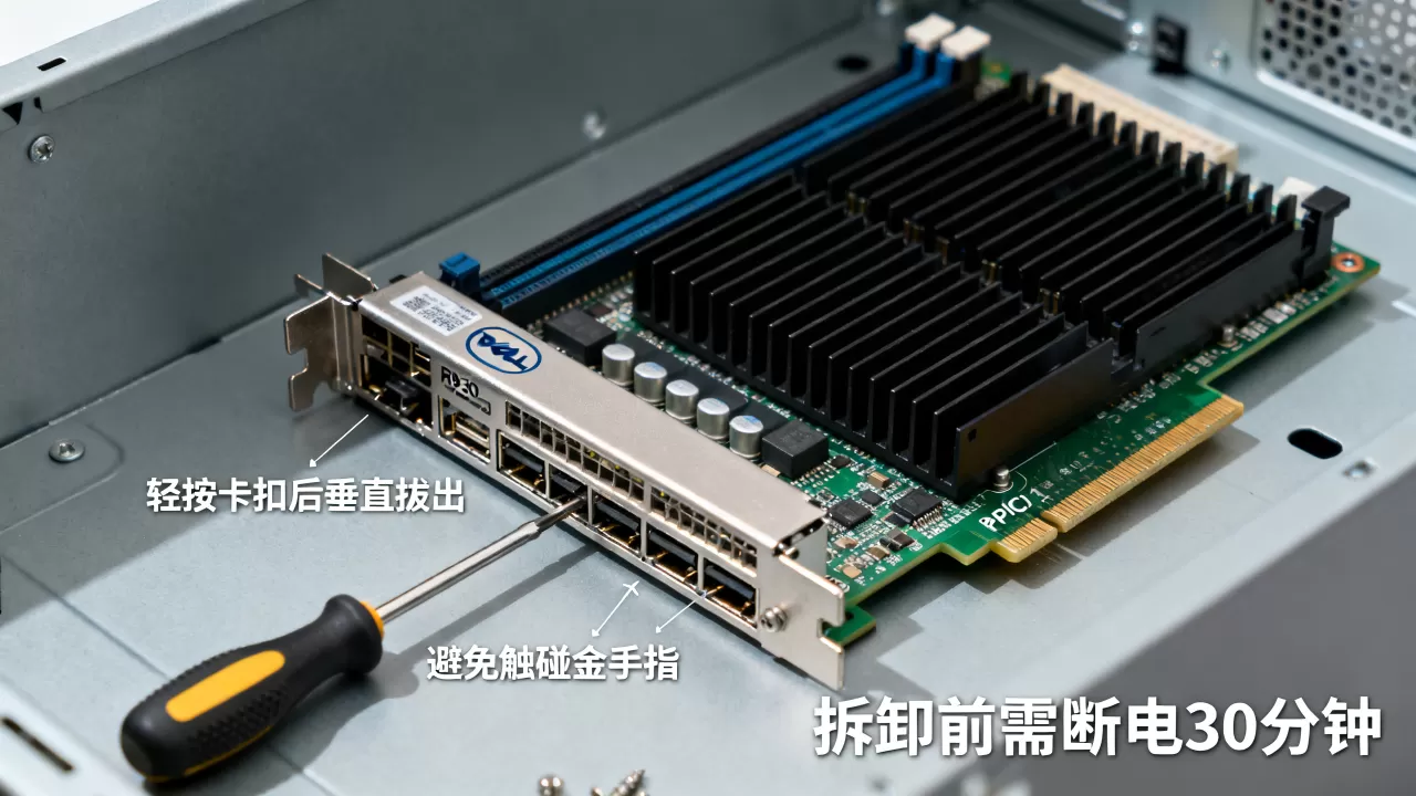 戴尔R930服务器阵列卡怎么拔,拆卸方法及注意事项是什么? 戴尔R930服务器阵列卡怎么拔,拆卸方法及注意事项是什么?