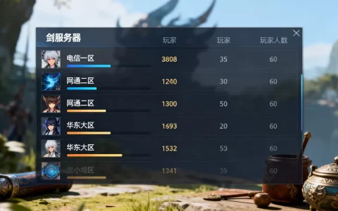 剑灵有哪些服务器，哪个大区玩家最多最火爆？