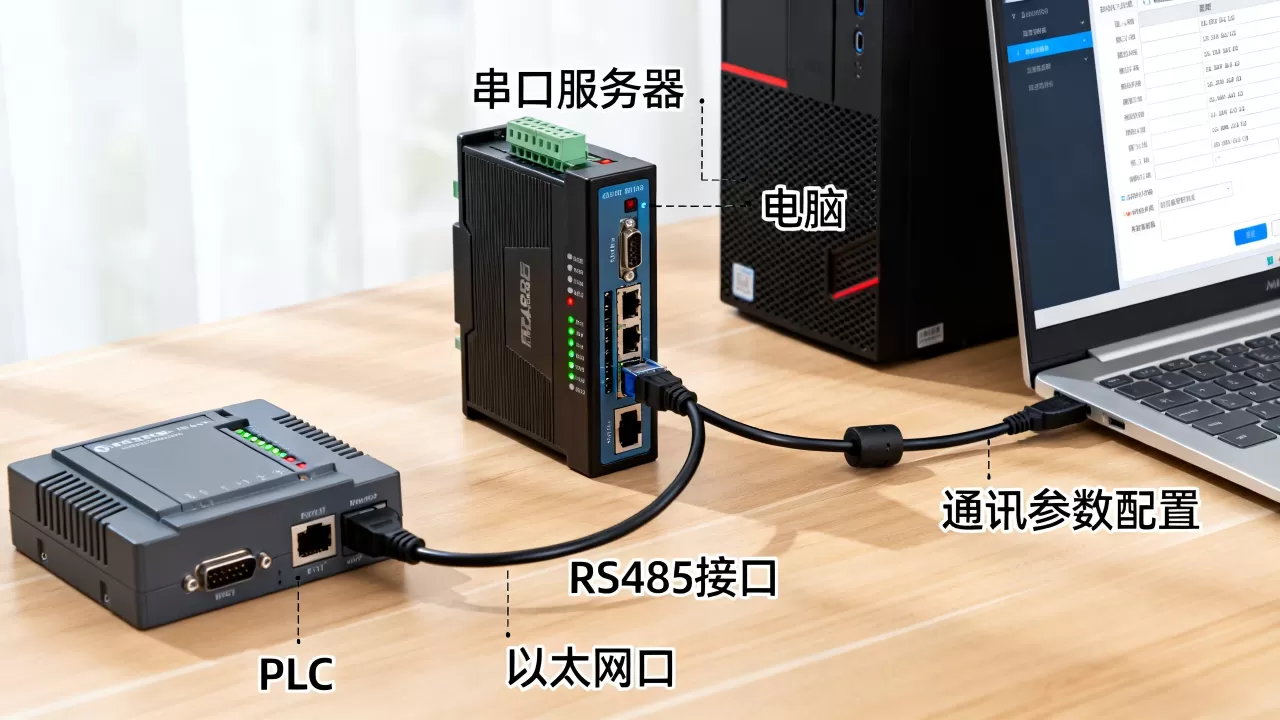 串口服务器如何连接电脑和PLC读写数据,PLC通讯怎么配置 串口服务器如何连接电脑和PLC读写数据,PLC通讯怎么配置