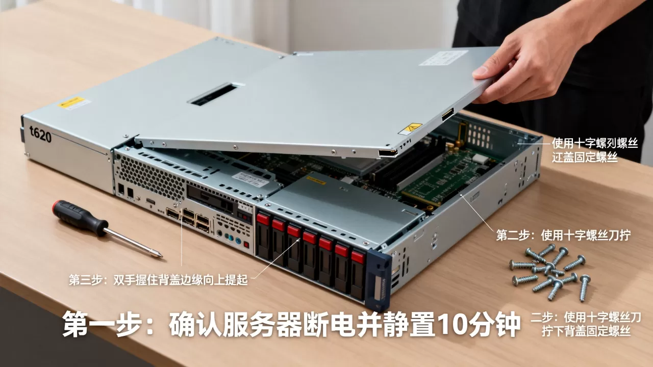 t620服务器背盖如何拆卸?,有没有详细步骤? t620服务器背盖如何拆卸?,有没有详细步骤?