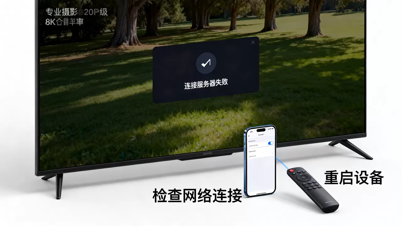 添加TV连接服务器失败咋回事,电视添加设备连接失败怎么办 添加TV连接服务器失败咋回事,电视添加设备连接失败怎么办