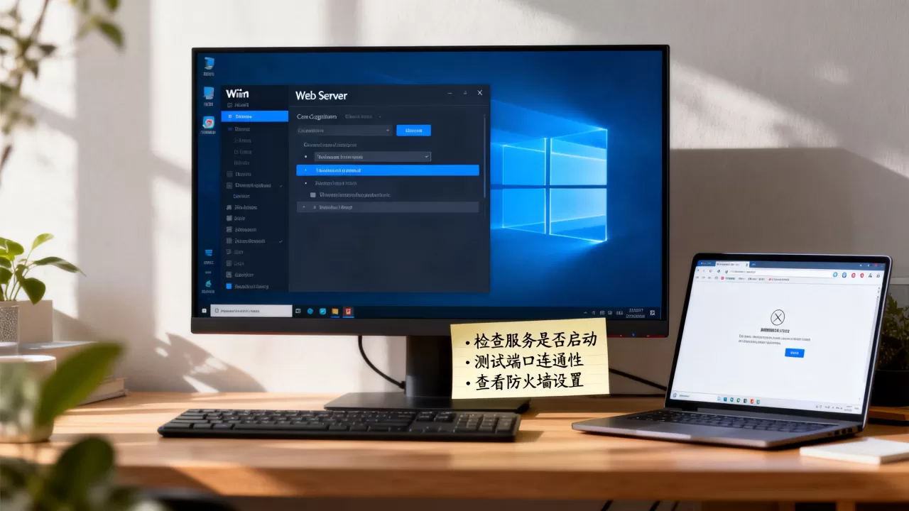 win10配置的web服务器打不开为何,排查步骤有哪些? win10配置的web服务器打不开为何,排查步骤有哪些?