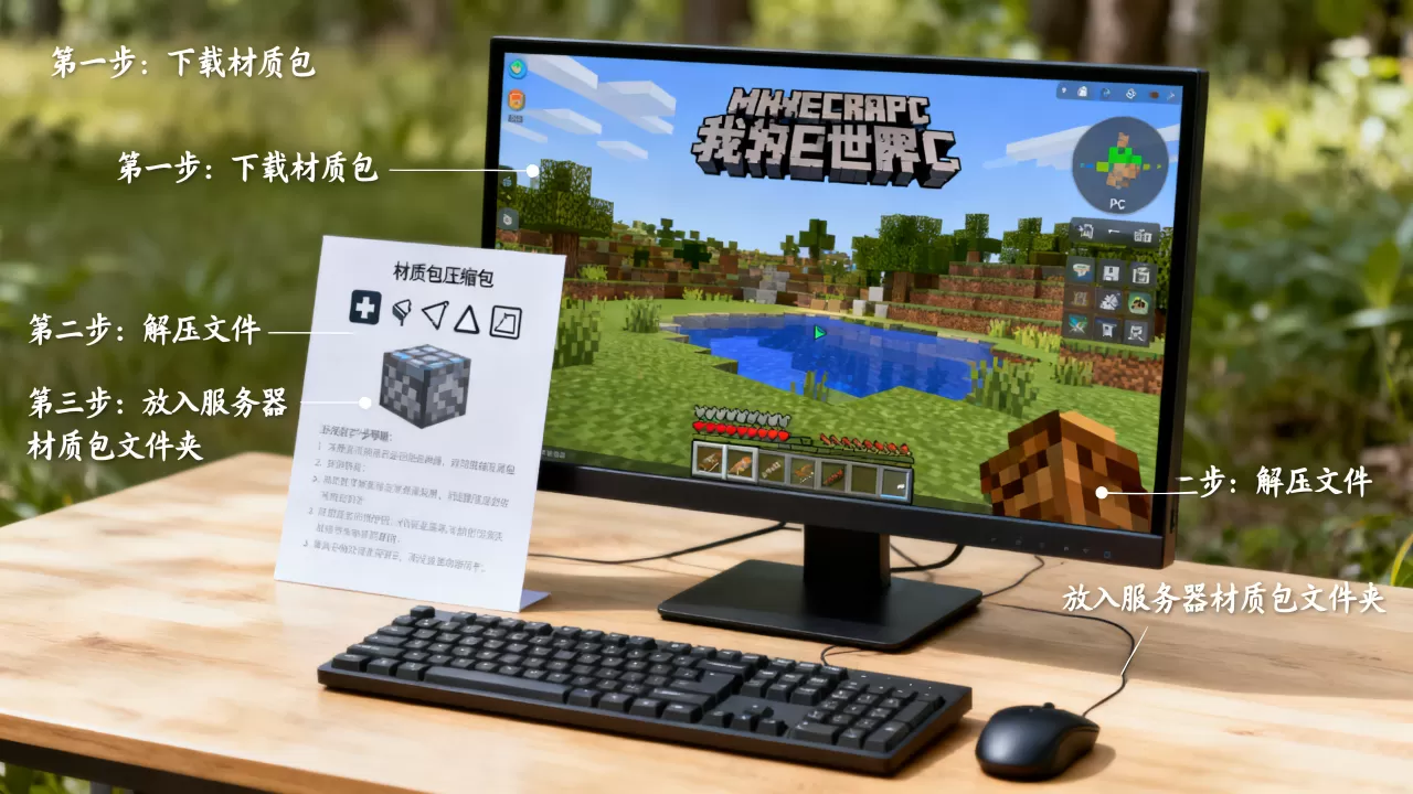 我的世界PC版服务器怎么装材质包,服务器材质包怎么安装? 我的世界PC版服务器怎么装材质包,服务器材质包怎么安装?