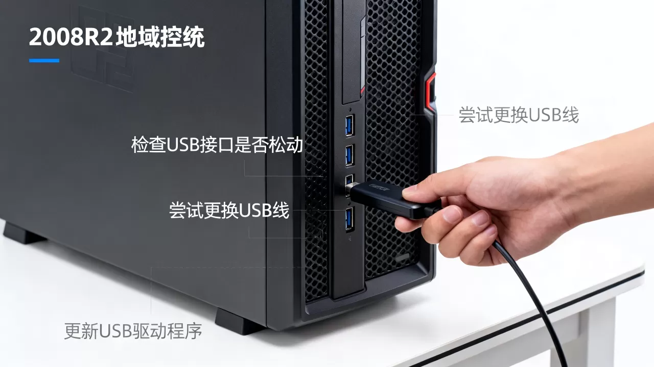 2008R2域控服务器如何使用USB,无法识别怎么办 2008R2域控服务器如何使用USB,无法识别怎么办