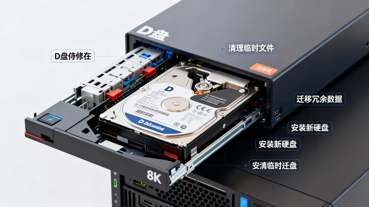 服务器D盘内存不够用怎么办,如何清理扩容? 服务器D盘内存不够用怎么办,如何清理扩容?