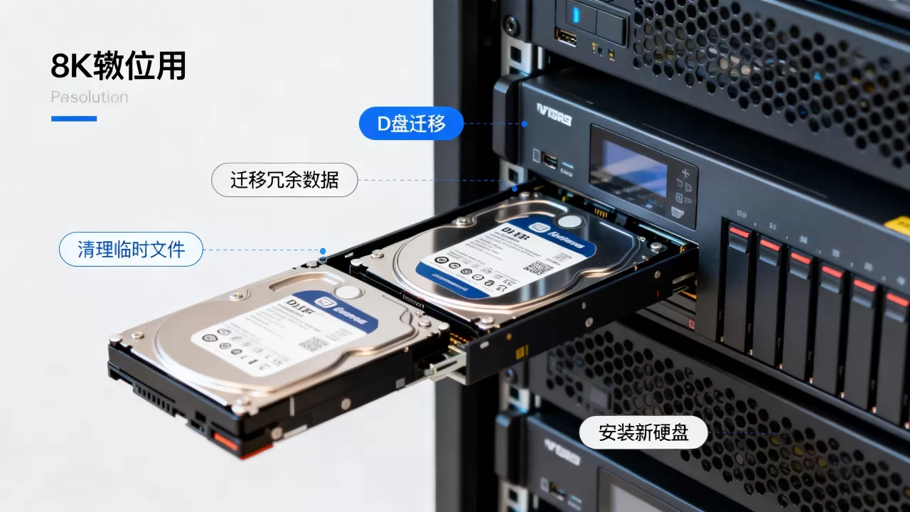 服务器D盘内存不够用怎么办,如何清理扩容? 服务器D盘内存不够用怎么办,如何清理扩容?