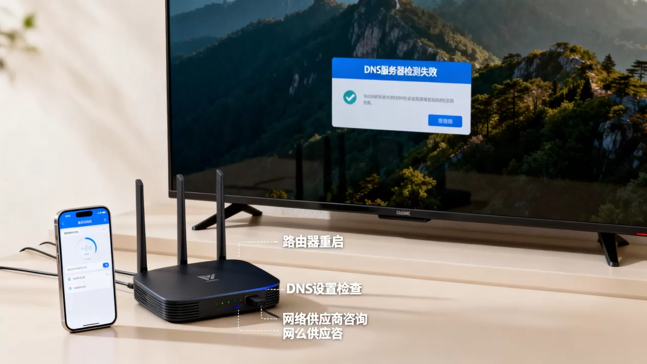电视机DNS服务器检测失败怎么解决,是什么原因导致的? 电视机DNS服务器检测失败怎么解决,是什么原因导致的?