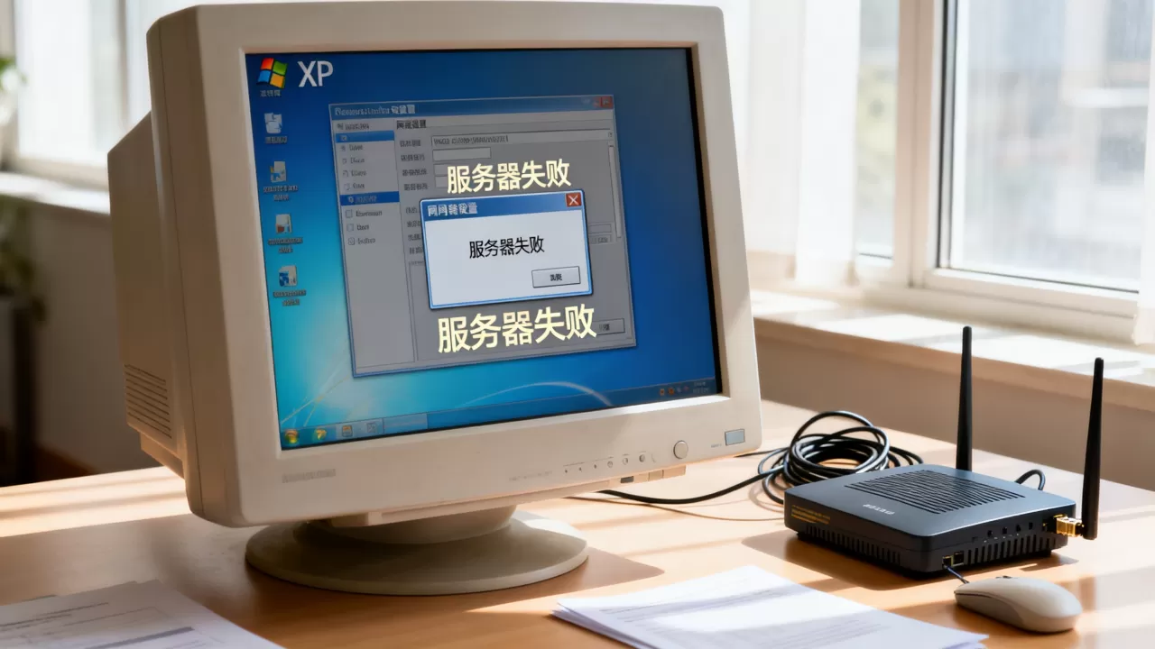 为什么XP打开网络设置时服务器会失败,怎么办? 为什么XP打开网络设置时服务器会失败,怎么办?