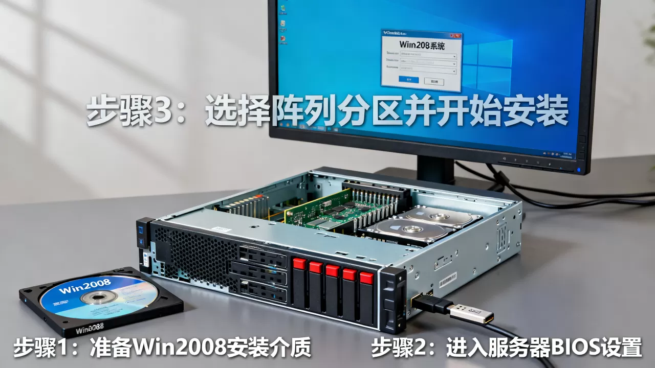 阵列服务器如何安装Win2008系统,具体操作步骤? 阵列服务器如何安装Win2008系统,具体操作步骤?