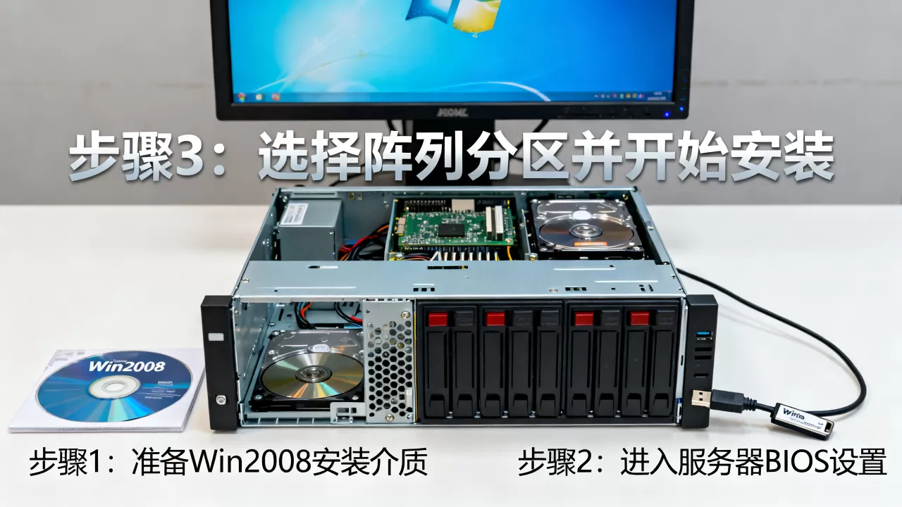 阵列服务器如何安装Win2008系统,具体操作步骤? 阵列服务器如何安装Win2008系统,具体操作步骤?