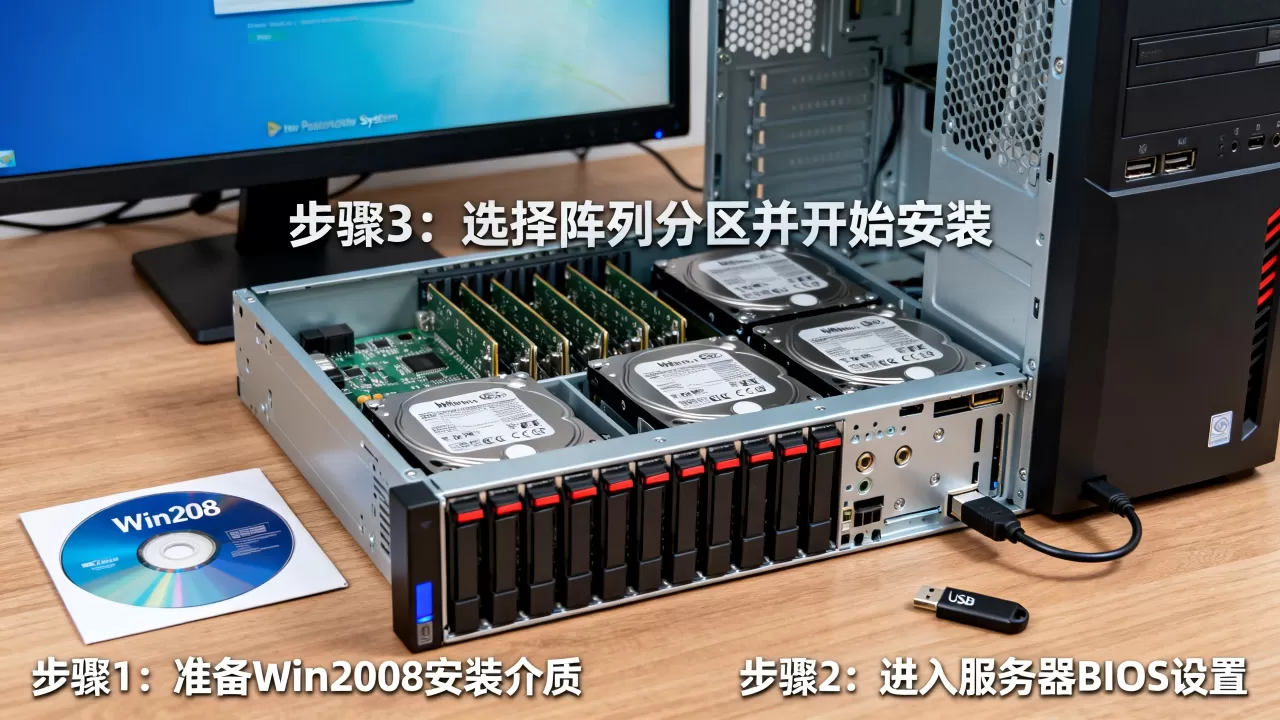 阵列服务器如何安装Win2008系统,具体操作步骤? 阵列服务器如何安装Win2008系统,具体操作步骤?