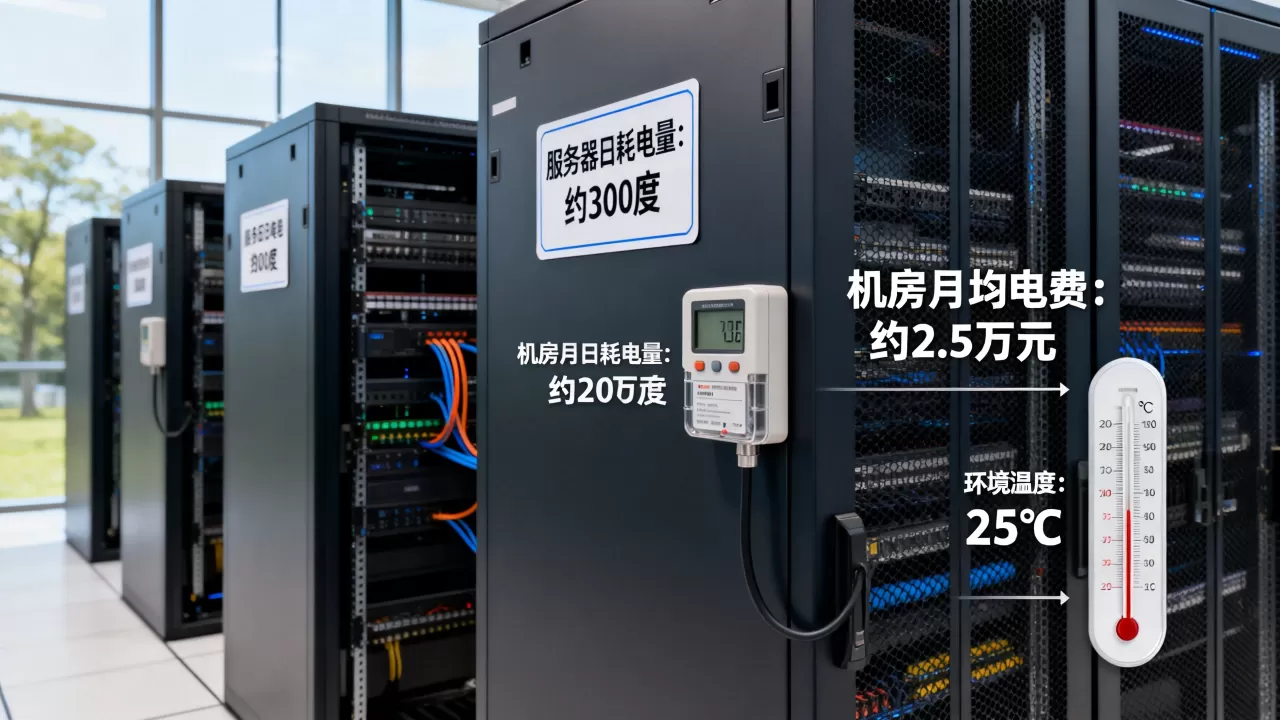 服务器一天耗电多少度电费,机房电费成本怎么算? 服务器一天耗电多少度电费,机房电费成本怎么算?