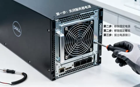 DELL E02S服务器电源怎么拆，电源拆卸步骤怎么做？