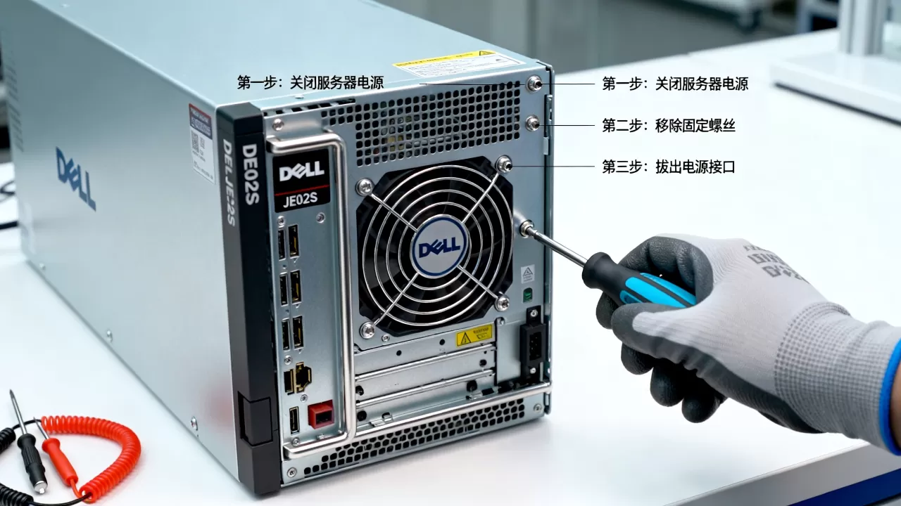 DELL E02S服务器电源怎么拆,电源拆卸步骤怎么做? DELL E02S服务器电源怎么拆,电源拆卸步骤怎么做?