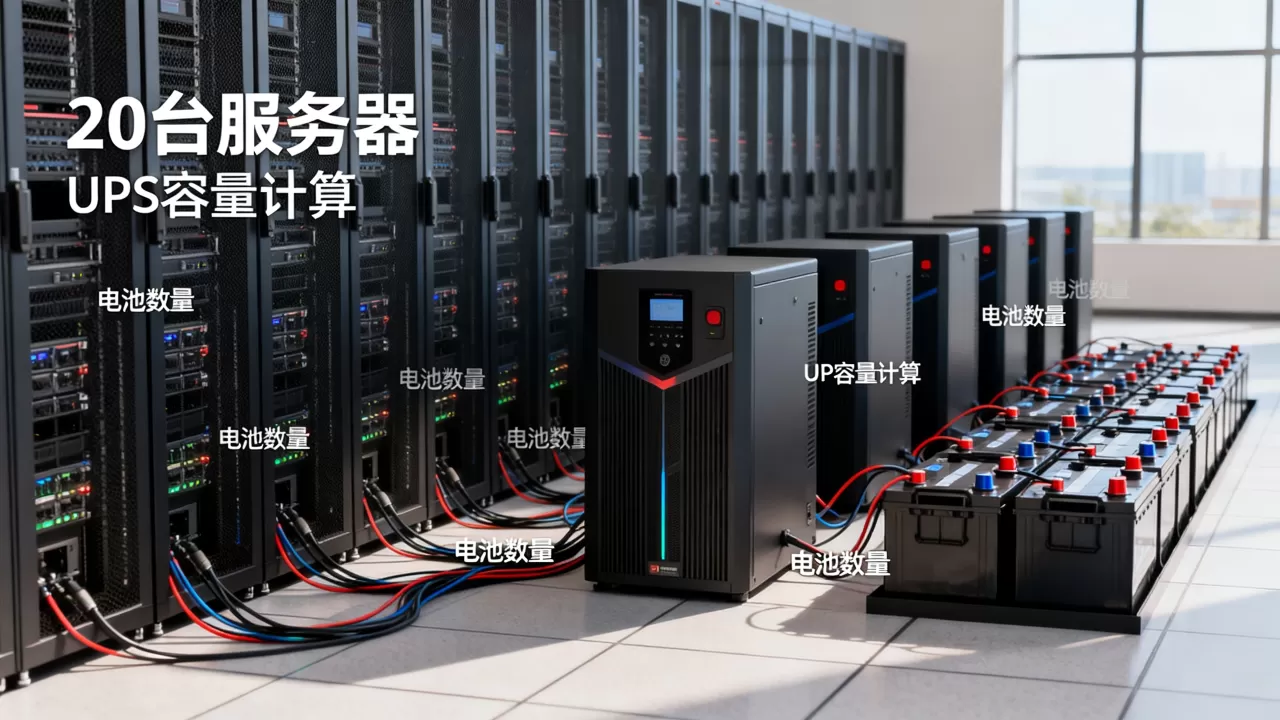 20台服务器UPS需要多少电池,如何计算容量? 20台服务器UPS需要多少电池,如何计算容量?