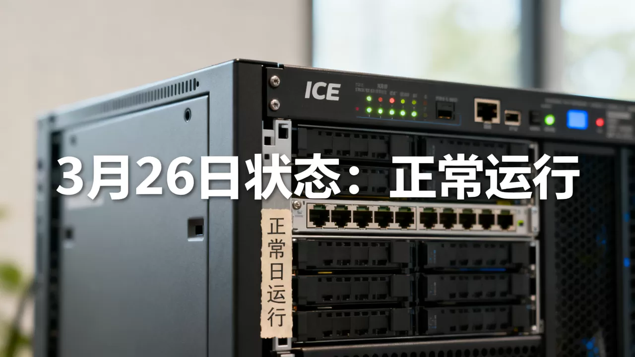 ICE服务器3月26日到底怎么样了,现在恢复正常了吗? ICE服务器3月26日到底怎么样了,现在恢复正常了吗?