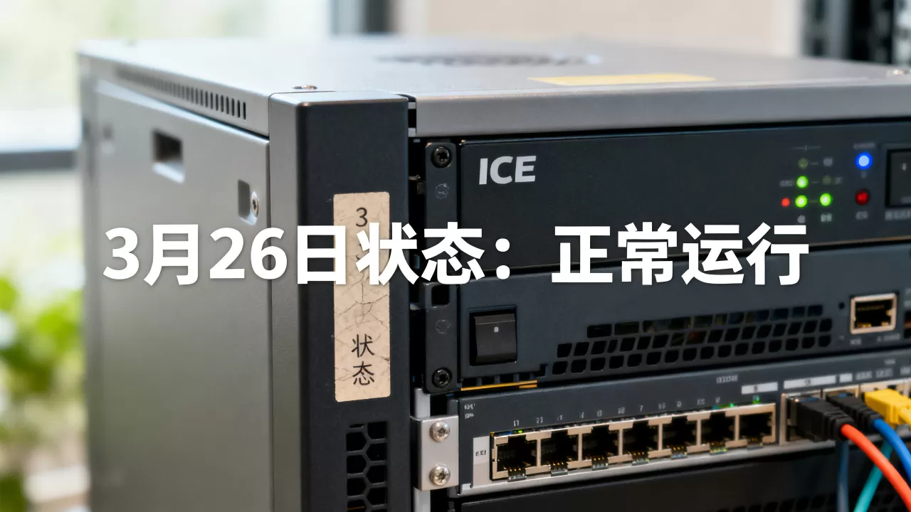 ICE服务器3月26日到底怎么样了,现在恢复正常了吗? ICE服务器3月26日到底怎么样了,现在恢复正常了吗?