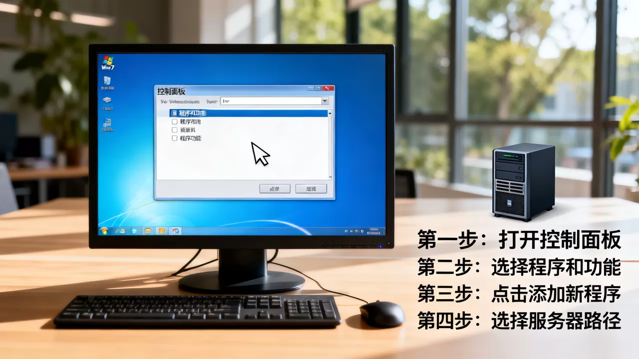 win7怎么才能将程序添加到服务器,操作步骤是什么? win7怎么才能将程序添加到服务器,操作步骤是什么?