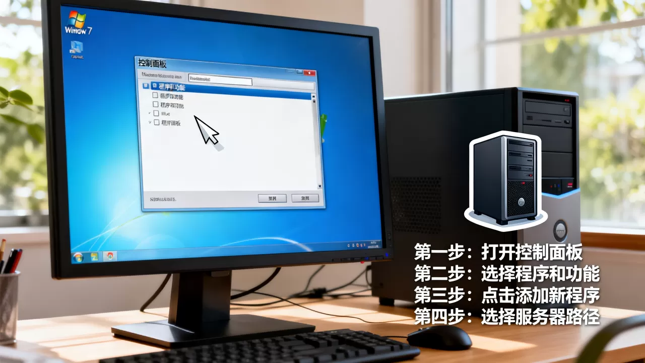 win7怎么才能将程序添加到服务器,操作步骤是什么? win7怎么才能将程序添加到服务器,操作步骤是什么?