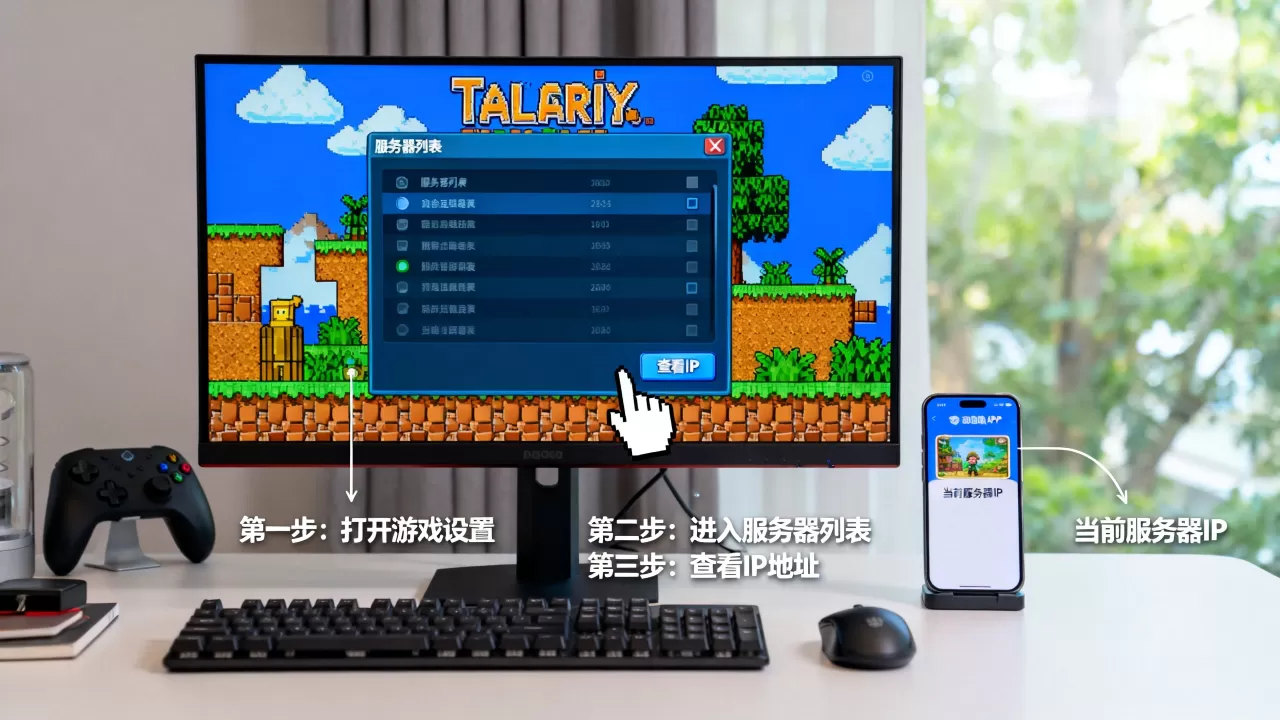 泰拉瑞亚服务器IP怎么快速查看?,在哪查 泰拉瑞亚服务器IP怎么快速查看?,在哪查
