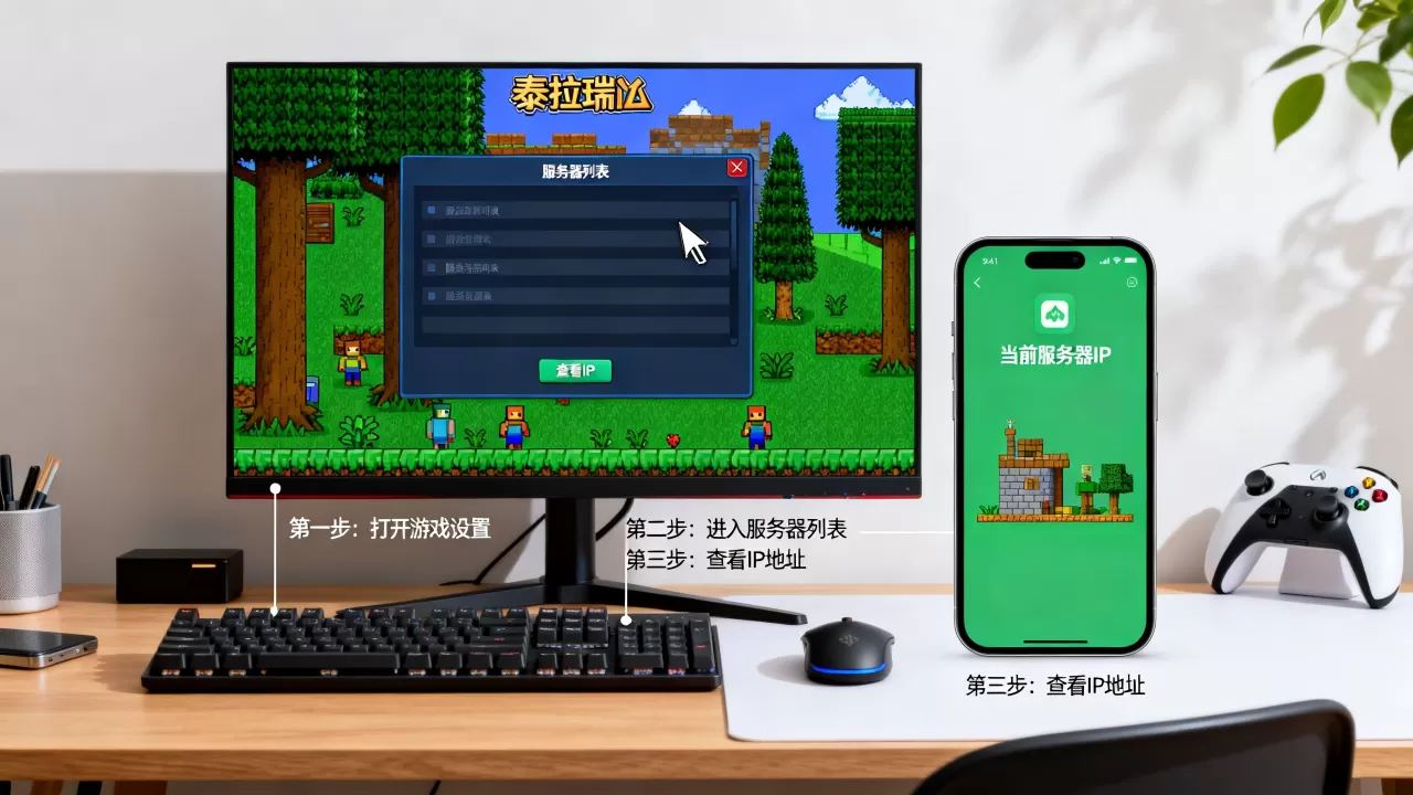 泰拉瑞亚服务器IP怎么快速查看?,在哪查 泰拉瑞亚服务器IP怎么快速查看?,在哪查