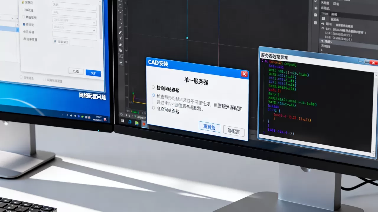 装CAD提示单一服务器怎么解决,为什么会出现? 装CAD提示单一服务器怎么解决,为什么会出现?