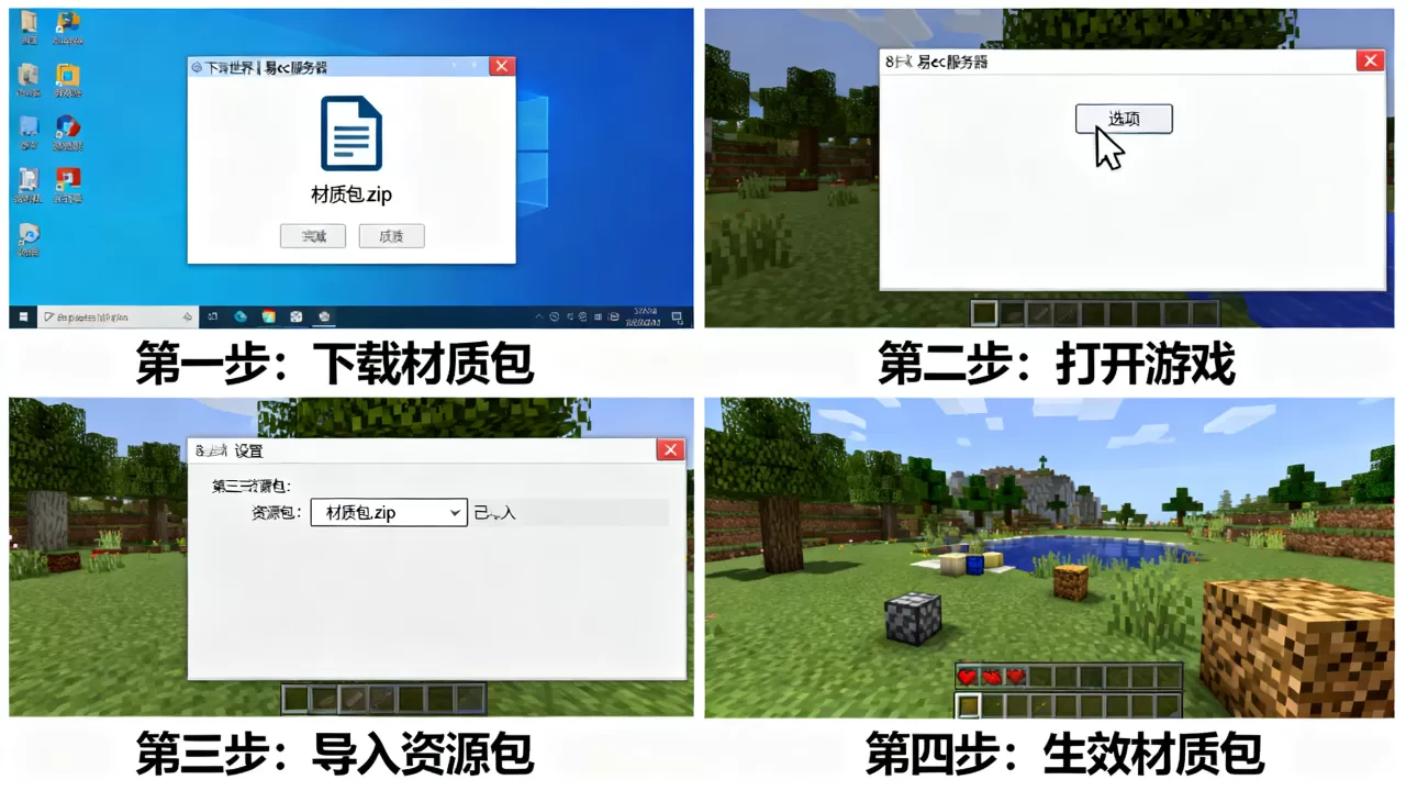 我的世界易ec服务器怎么加材质包?,具体步骤是什么? 我的世界易ec服务器怎么加材质包?,具体步骤是什么?