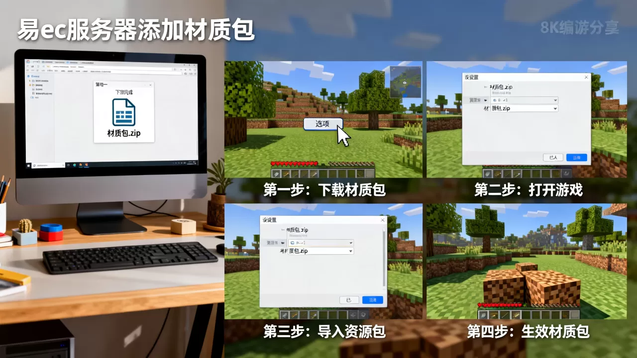 我的世界易ec服务器怎么加材质包?,具体步骤是什么? 我的世界易ec服务器怎么加材质包?,具体步骤是什么?